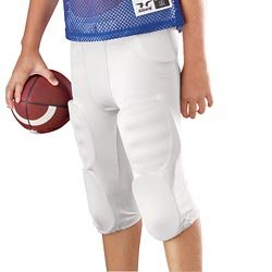 Youth Solo Polyester Football Pants White/Small
