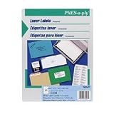 319E0S7B9BL. SL160  Avery 30605 Pres a ply laser address labels, 8 1/2 x 11 inch, white, 100 per box