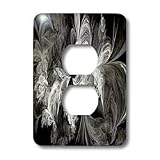 Yves Creations Smoke Effects - White Smoke - Light Switch Covers - 2 plug outlet cover