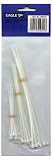 Pack Of White Assorted Cable Ties. Quantity 25x 2.5x100mm, 25x 4.5x120mm and 25x 4.6x200mm