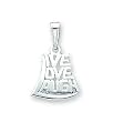 Sterling Silver inch Live, Love, Laugh inch Pendant with 20 inch Sterling Silver Chain