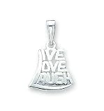 Sterling Silver inch Live, Love, Laugh inch Pendant with 20 inch Sterling Silver Chain