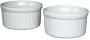 Emile Henry Couleurs 12-Ounce Individual Souffle Dish, Set of 2, White
