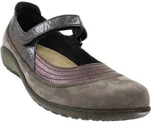 Naot Footwear Women's Kirei Porcini Leather/Shiitake Nubuck/Shiitake Patent Leather Flat 38 (US Women's 7) M