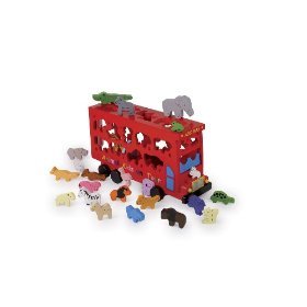 ABC Red Wooden Bus