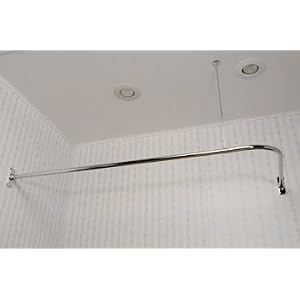 extra long shower curtain rod in chrome