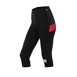 SP 134 GIL REA - Santini Ladies Rea Gel Pad 3/4 Knickers Black Red Trim Xlarge