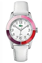 Women's Advantage White Leather, Pink Multi Bezel