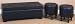 Black Leather Bench 2 Footstool