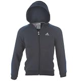 adidas Essentials 3 Stripe Full Zip Hoody Junior