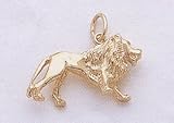 14kt Yellow Gold Lion Charm. 3-Dimensional