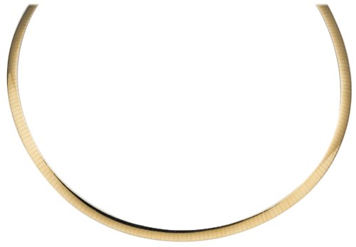 14k Gold Reversible 5mm Omega Necklace, 18