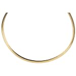 14k Gold Reversible 5mm Omega Necklace, 18