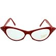 (Red) Rhinestone 1950's Cat Eye Glasses1