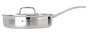 Le Creuset Trivita Stainless Steel Saute Pan with Lid, 24 cm