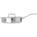 Le Creuset Trivita Stainless Steel Saute Pan with Lid, 24 cm