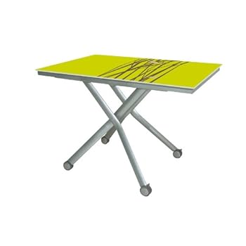 Table basse réglable repas sérigraphié 120 cm Play Nature Id'Clik