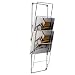 Chrome Wire Wall Magazine Rack (19cm x 60cm)