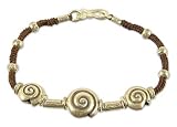 Bracelet, 'Silver Snails' 7 L