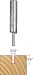 Freud 04-098 3/32-Inch Diameter by 3/8-Inch Double Flute Straight Router Bit with 1/4-Inch Shank