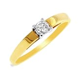 10K Yelllow Gold Diamond Ring, Size 7