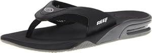 Reef Men's Fanning Sandal, Black Ice, 12 M US