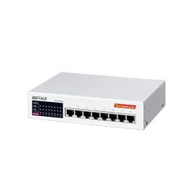 BUFFALO LSW2-GT-8ESR 1000/100/10MスイッチングHub 8P