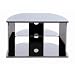 Black Glass Tv Dvd Corner Stand Home Entertainment Unit Tv