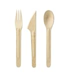 Bambu 24-Piece All Occasion Veneerware Utensil Set, Natural