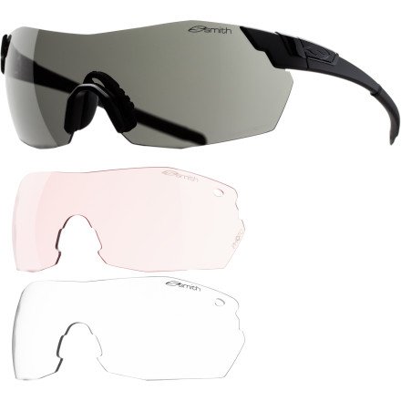 Smith PivLock V2 Max Sunglasses Impossibly Black/Blackout-Phcr Ignitor-Clear, One Size
