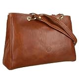 Chiarugi Brown Genuine Italian Leather Tote Bag