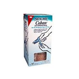  3M Coban Self-Adherent Wrap #1581 (1x5 yds.) (Pack of 5 Rolls)