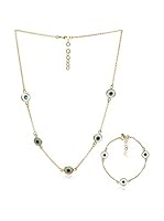 Silver Luxe Conjunto Evil Eye Protector