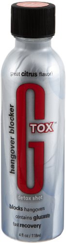 GTOX Hangover Blocker, 4-Ounce Plastic Bottles (Pack of 12)