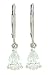 Platinum Overlay Sterling Silver 8x5mm Pear-Shaped Cubic Zirconia Four-prong Leverback Earrings