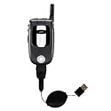 Retractable USB Cable for the Motorola i710 with Power Hot Sync and Charge capabilities - Gomadic Brand w/ TipExchange Technology