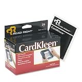 Read Right RR1222 Cardkleen Magnetic Head Cleaning Cards, 25 Presaturated Cards/box