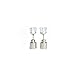 S Light up Led Earrings Blinking Earrings Studs Dance Party Accessories Ear Drop Pendant Stud Stainless (Color White-2 Pairs)