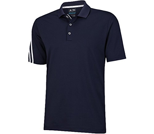 adidas Golf Men's Climacool 3 Stripes Polo Shirt, Navy/White/Vista Grey, XX-Large