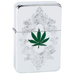 Star Pot Leaf W/ Etched Scroll Lgtr