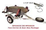 Malone MPG463G Downeaster Micro Sports Trailer - Two Carrier and Gear Box Package - Galvanized Wheels