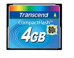Childrens Toyshop  Electronics : Transcend TS4GCF80 4GB 80x Type I Compact Flash Card