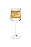 Santa Barbara Design Studio Long Stem Wine Glass with Beaded Stem Charm, Nifty Fifty