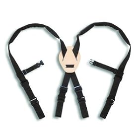 Custom Leathercraft Suspenders Black Padded Heavy Duty 5122 by Custom Leather Craft