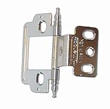 Amerock Full Inset Partial Wrap Free Swinging Minaret Tip Hinge For 3/4 Doors Sterling Nickel (50 Pack)