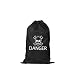 Kikkerland Danger Laundry Bag, Black