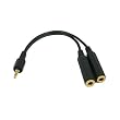 HDE 3.5mm M Plug to Dual 1/4" F Port Adapter