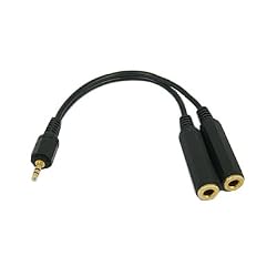 HDE&reg; 3.5mm M Plug to Dual 1/4" F Port Adapter