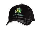 John Deere Black/White Contrast Fitted Hat