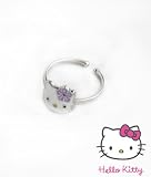 Hello Kitty - K22001A - Bague Fille - Argent 925/1000 - Violet